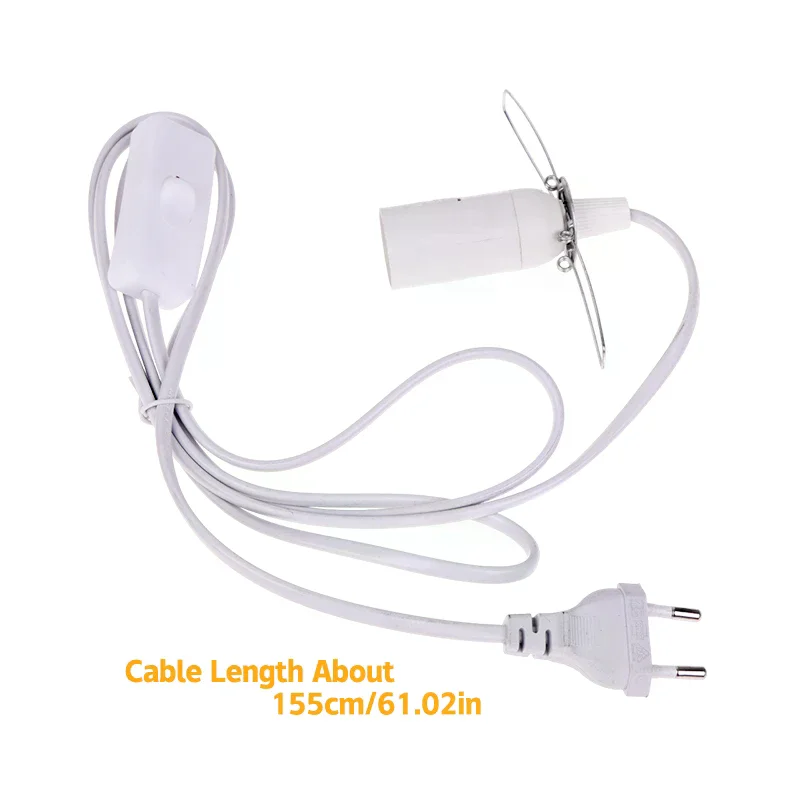 

Держатель для лампочки E14 с выключателем и кабелем питания 1,55 м для подвесных светильников, вилка стандарта ЕС