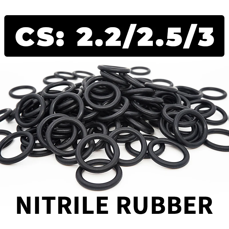 CS 2.2/2.5/3mm O-ring Thickness Cross Section NBR Nitrile Rubber Sealing Gasket Rubber Washer Ring Wholesale In Specifications