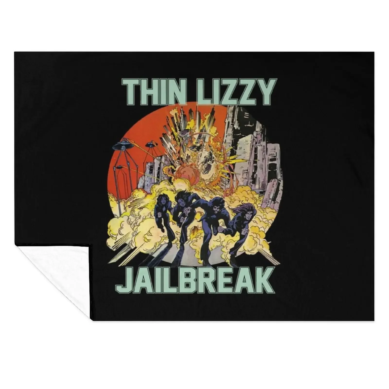 

Thin Lizzy Jailbreak Explosion Vintage Gift For Fans, Gift For Men and Women, Gift Halloween Day, Thanksgivin Throw Blanket
