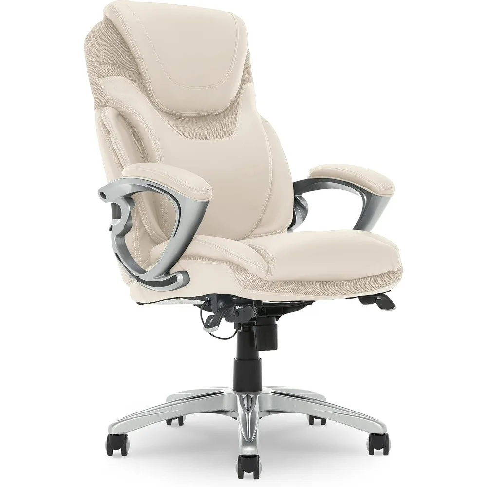 Ergonomic Chair with Patented AIR Lumbar Technology,Comfortable Layered Body Pillows for Cushioning,Quality Foam, Bonded Leather