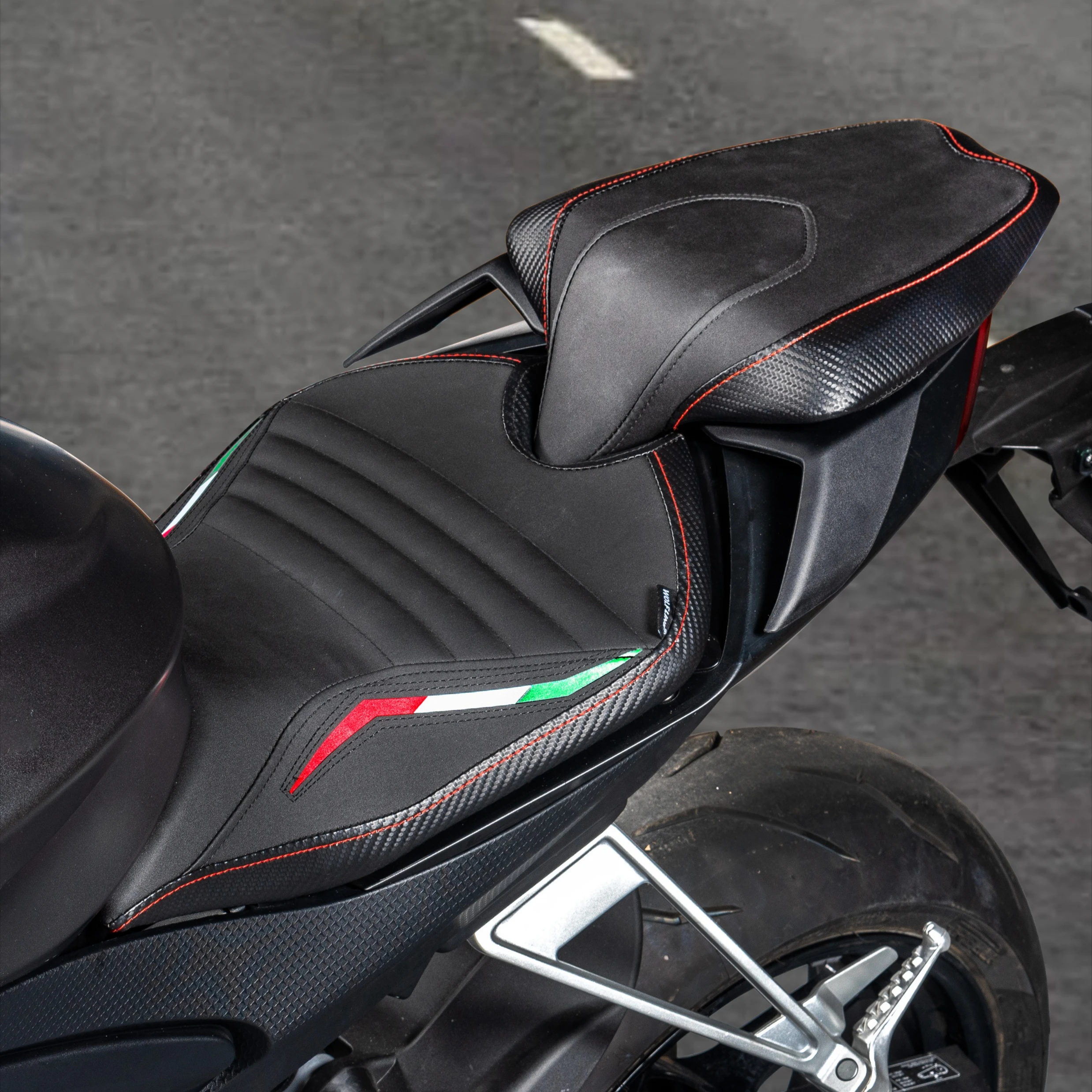 WOLFLINE Front & Rear Seat Set for Aprilia RS 660 2020-2025 Driver Passenger Double Seat Cushion Comfort  for Daily Road Riding