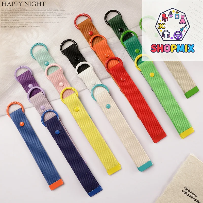 Fabric Strap Keyring Keychain Strap Baggage Tag For Women Men DIY Backpack Pendant Key Chains Accessories Bulk
