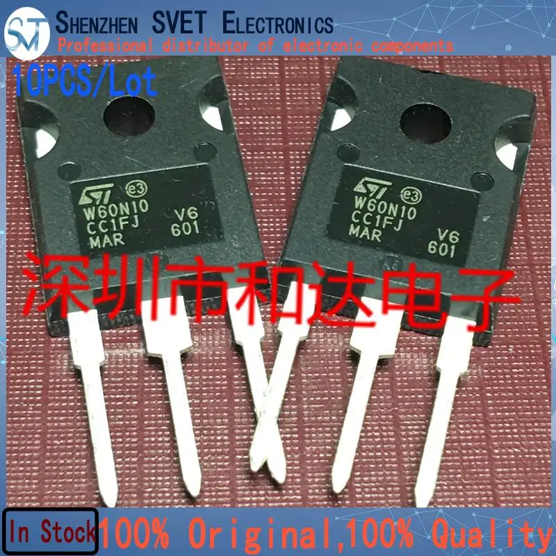 10PCS/Lot W60N10 STW60N10   TO-247 100V 60A  Import Original In Stock 100% High Quality