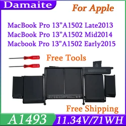 New A1493 A1582 Replacement Laptop Battery For Apple MacBook Pro 13