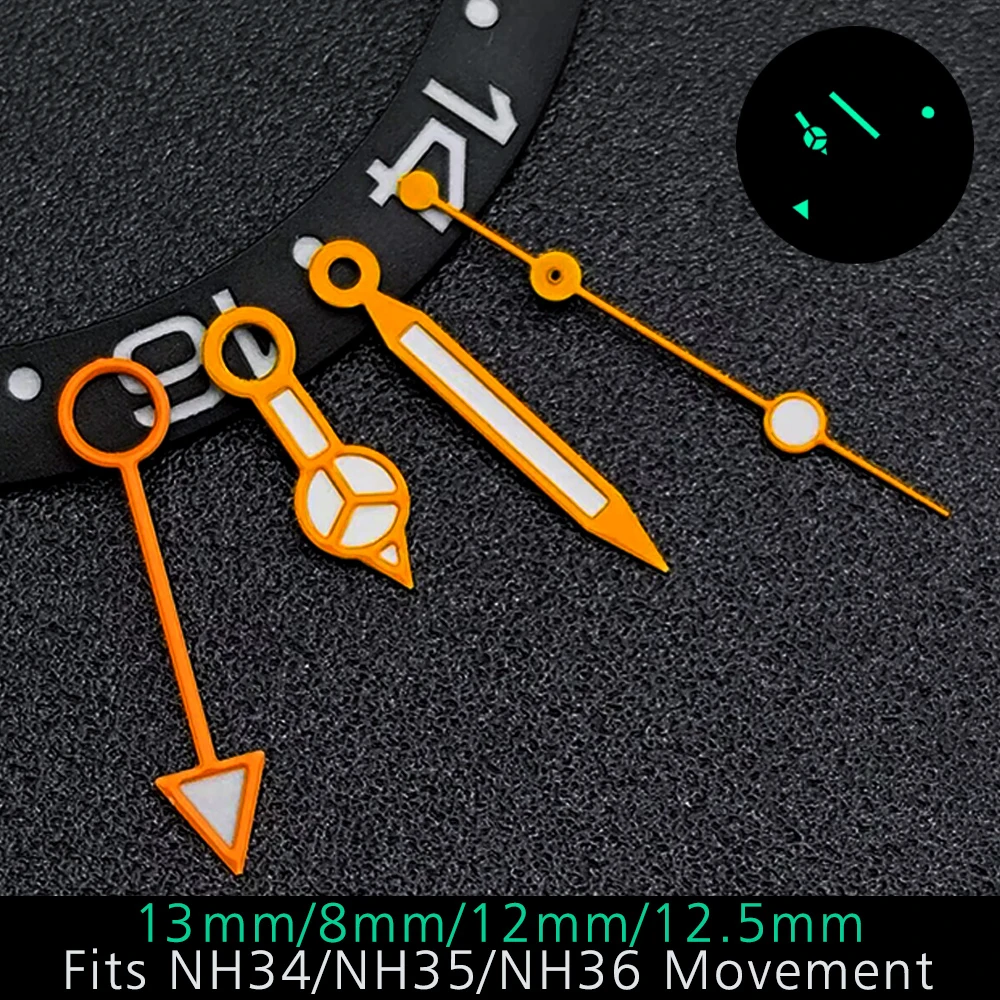 NH35 Leuchtende GMT-Uhrzeiger Passend für NH34 NH35 NH36 Automatik-Uhrwerk Zubehör Uhren für Herren Silberne/Goldene Zeiger – Detail 3