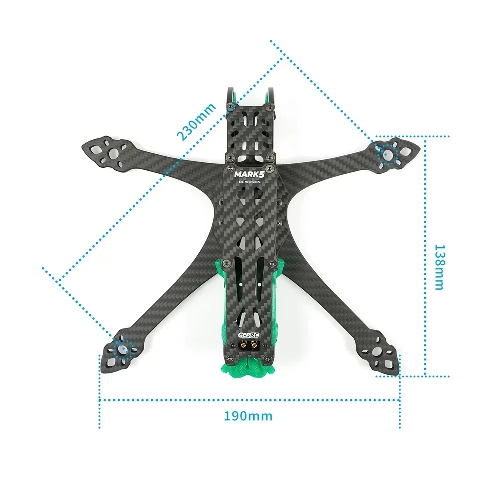 إطار هيكل GEPRC GEP-MK5D MK5 Mark5 O3 DC DeadCat مقاس 5 بوصات مع وحدة O3 Air لطائرات السباق بدون طيار DIY FPV