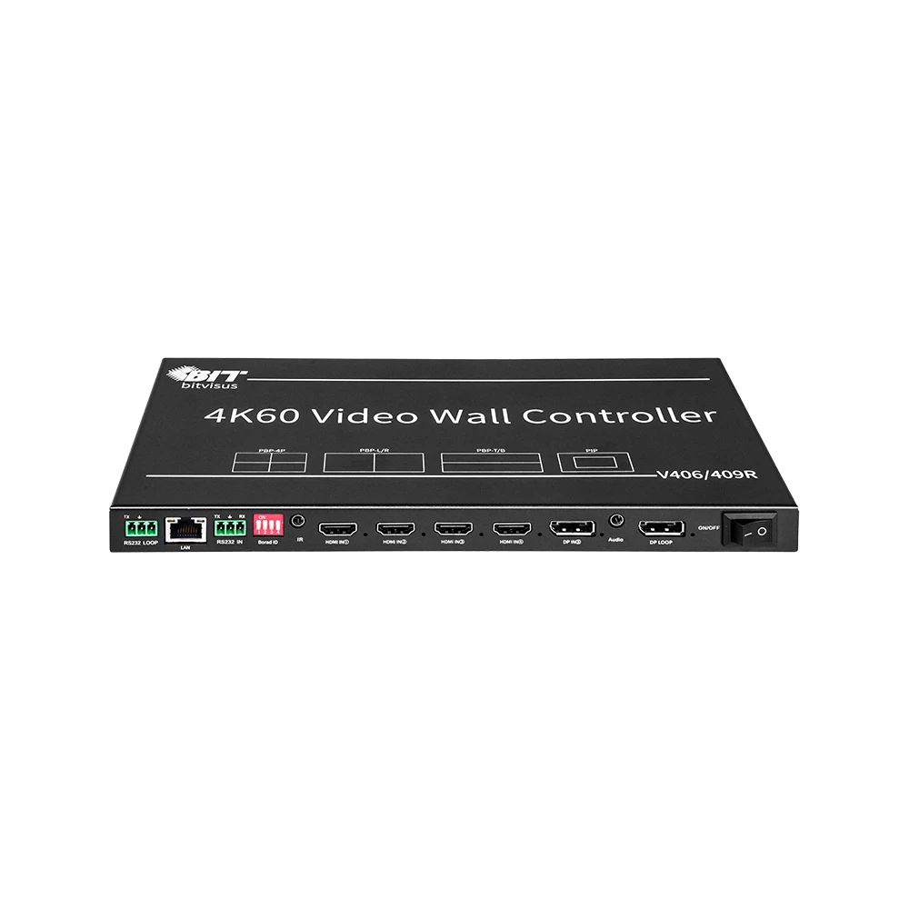 

X Factory Direct 2X2 4K60 Video Wall Controller 4 in 9 Out FCC CE RoHs HDMI 2.1 Video Splitters for Large Screen Wall