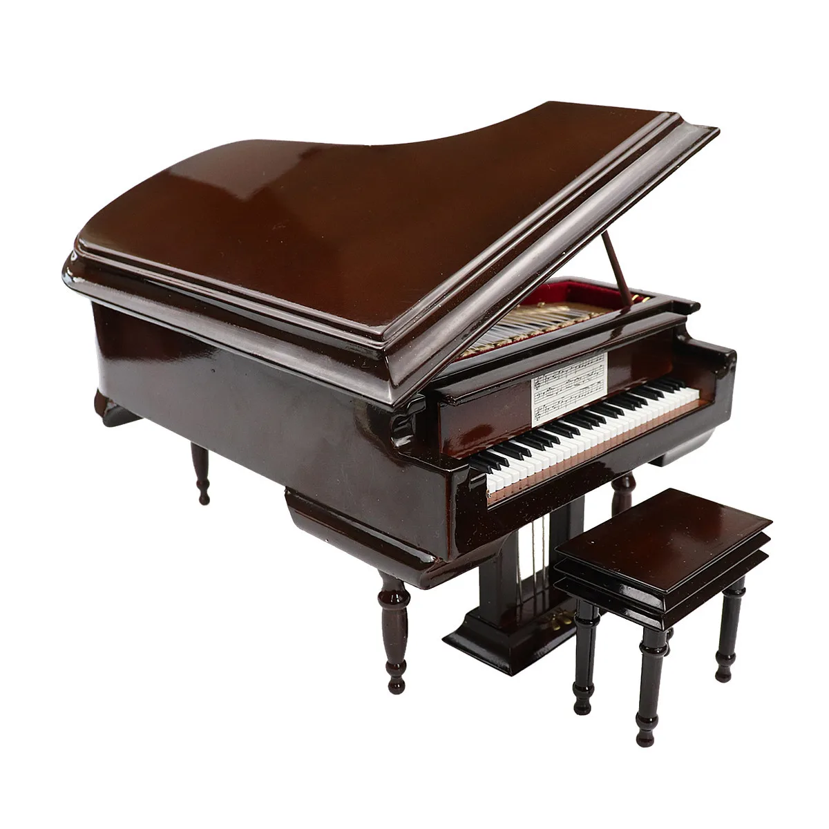 LOOK Mini Piano Miniature Grand Piano Model Assembly Replica Instrument Collection Decorative Ornaments Display Without Sound