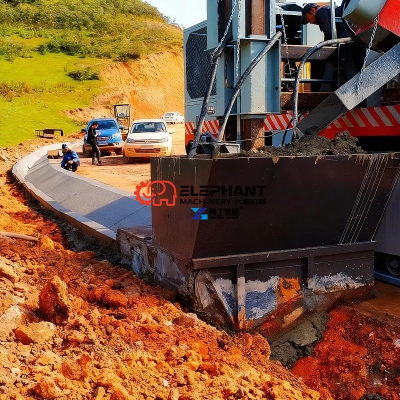 Slip Form Curb Machine Concrete Curb Paver Concrete Edging Machine for Continuous Sidewalk and Road Construction Projects