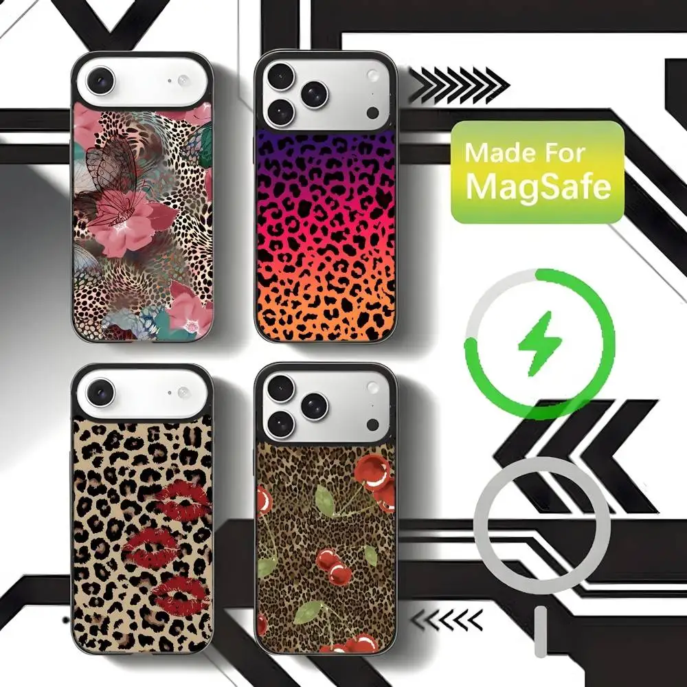 

Fashion Tiger Leopard Print Phone Case For iPhone 17,16,15,14,13,12,11,Pro,Max,Plus,Mini,E Magnetic Magsafe Wireless Charging