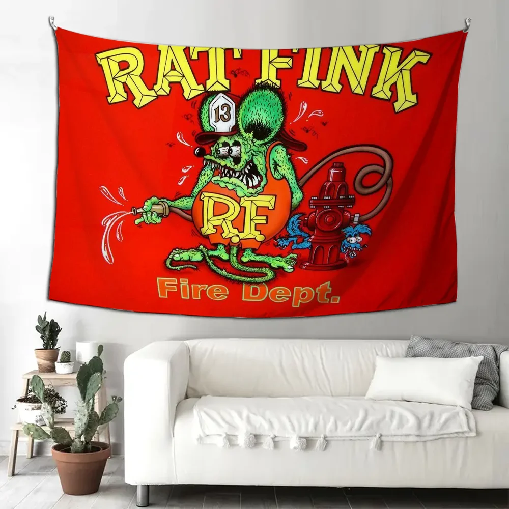 Anime Rat F-Fink Tapestry Decoration party Background Hanging Cloth Bedroom Tapestry Room Decor Aesthetic