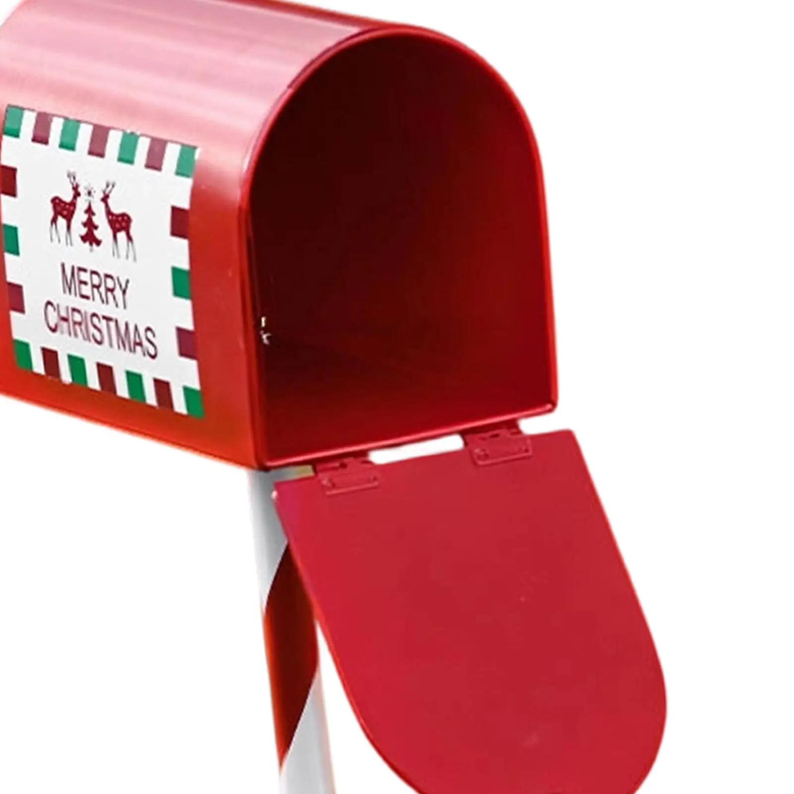 Christmas Santa Mailbox Metal Openable Front Door Decoration Letter Box Santa Mailbox For Greeting Cards Candy Snacks Tabletop