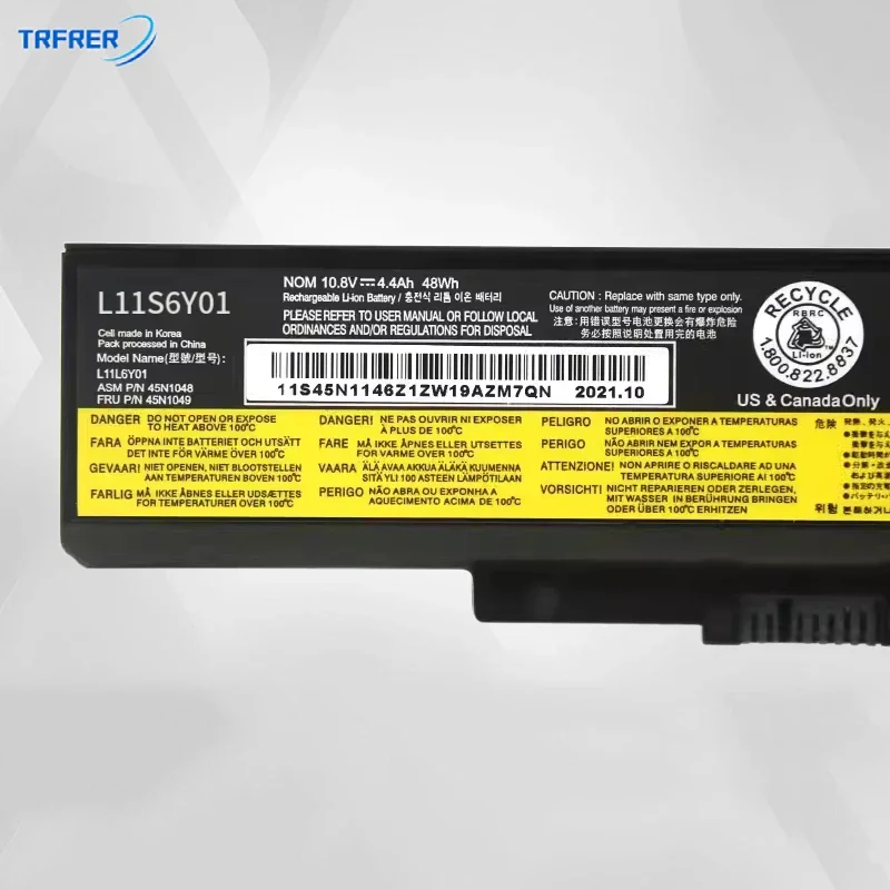 75   NEW  For Lenovo G580 Z380 Z380AM Y480 G480 V480 Y580 G580AM L11N6R01 L11M6Y01 L11S6Y01 L11L6Y01 Laptop Battery