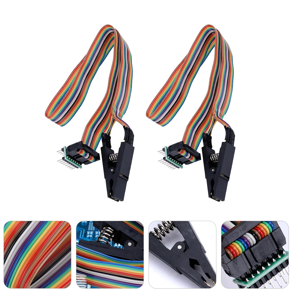 

2 Pcs No Removal Test Clip Clamp SOP16 Burning Clips for Chip Socket Electronic Components Structural Strength Impact Resistance