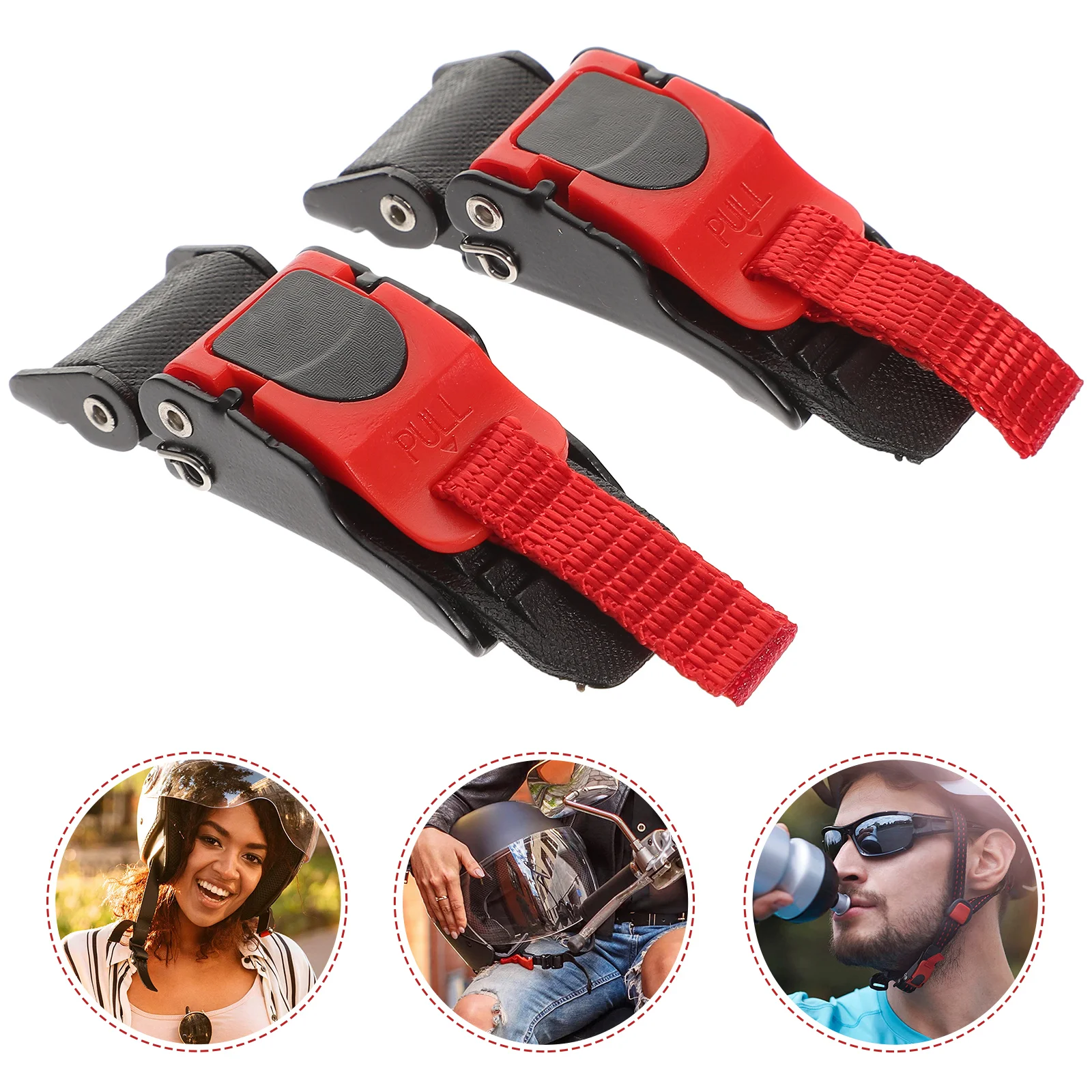 2 Pcs Motorbike Motorcycles Helmets Chin Strap Buckle Replacement Accessories Buckles Man for Adults