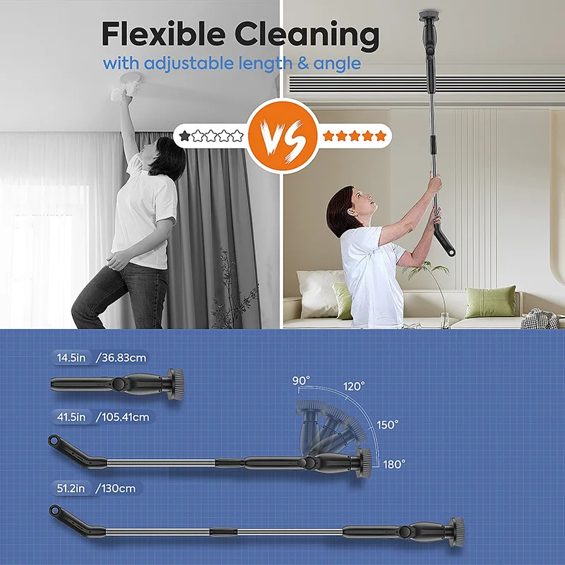 휴대용 가정용 청소 브러시 ​​다기능 전기 청소 브러시 ​​무선 USB 충전 Windows 욕실 화장실 청소