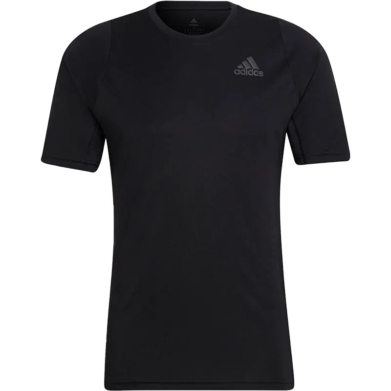 Adidas Men's Black Short - Sleeve Sports T - Shirt with Brand Logo for Athletic and Casual Wear
