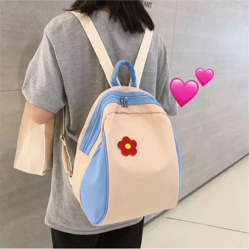 

Women High-capacity Backpack Daisy Students Schoolbag Books Traveling Hiking Ins Fashion Multifunctional Japanese Korean