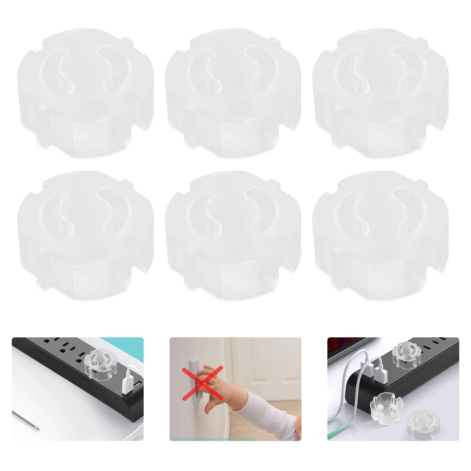 

20Pcs Child Safety Plug Cover Clear Electrical Power Outlets Protector Not Easy to Deform Fine Texture Outlet Plug Covers