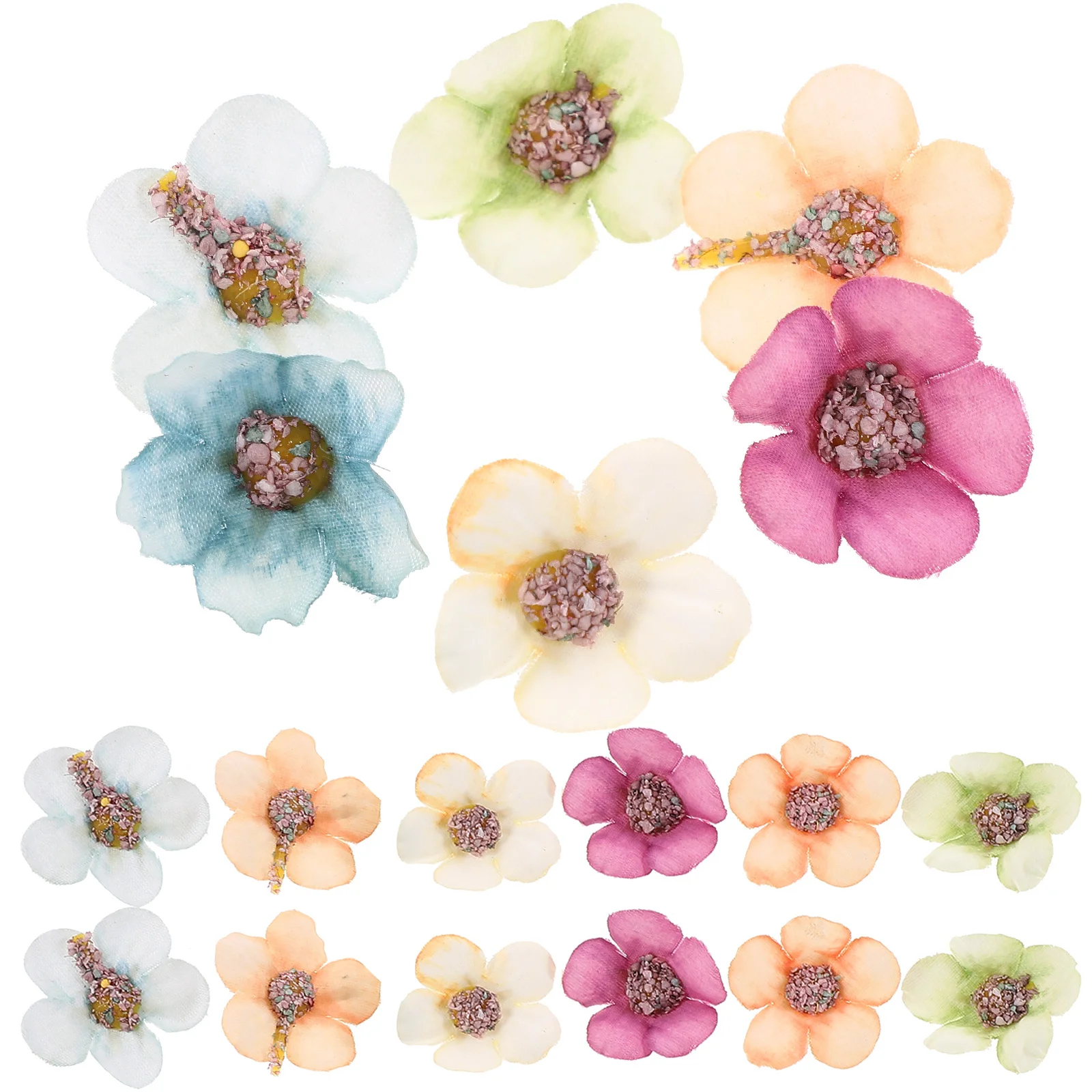 

50pcs Mini Silk Daisy Flower Heads Artificial Fake Flowers For Diy Crafts Wedding Party Decoration Bulk Small Flower Heads Craft
