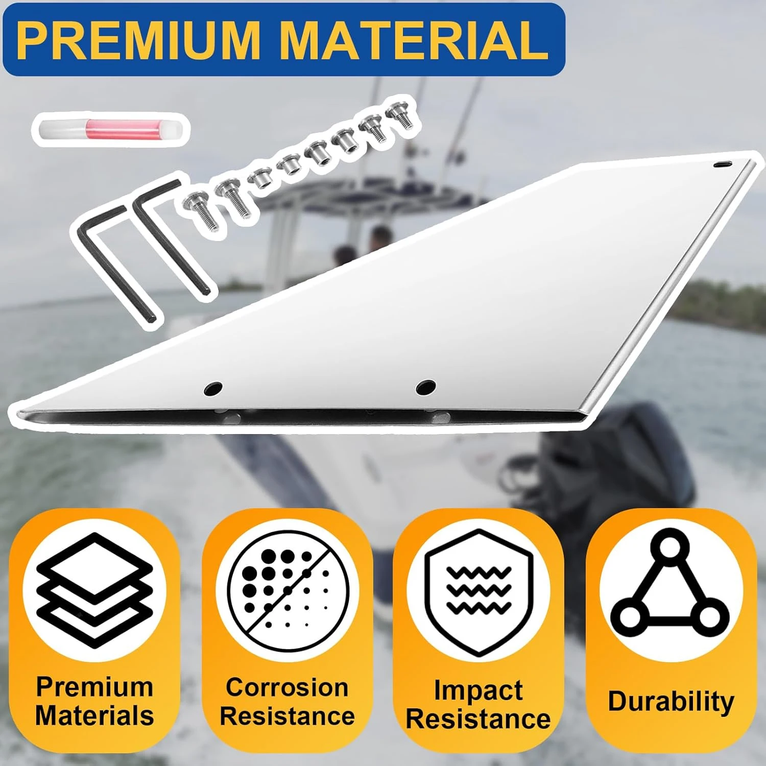 

35-SS645 Skeg Guard Marine-Grade Stainless Steel Safe-Skeg Replacement Skeg Fit for Mercury, for Suzuki and for Yamaha