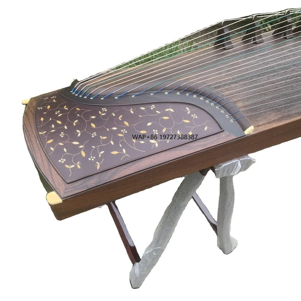 

High-grade Traditional 21 String Guzheng Instrument Hardwood Dalbergia Chinese Zither Solid Wood Instrument