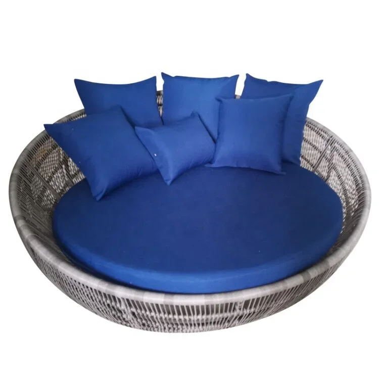 Garden set Outdoor Furniture Beach Chair rattan outdoor round bed pool lounge aluminum sunbed outdoor