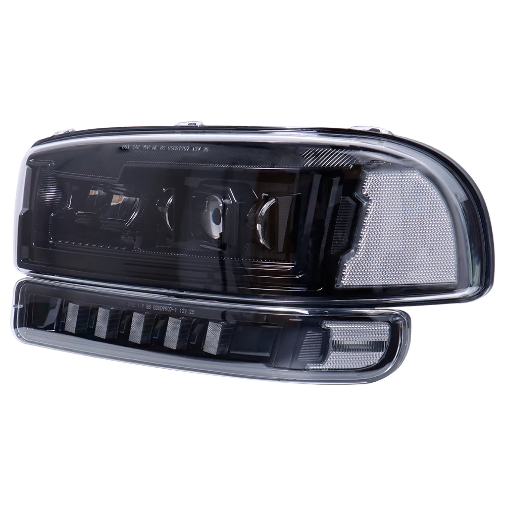 Projector Led Headlights For 1999-2007 GMC Sierra Led Lights For 2000-2006 GMC Yukon XL 1500 2500 Driver+Passenger Side Set