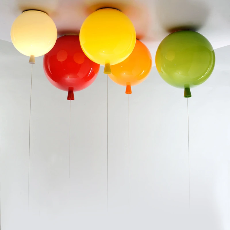 

Nordic Creative Color Balloon Lamp Designer Acrylic LED Lights Warm Simple Ceiling Light for Living Room Bedroom Baby Room Decor