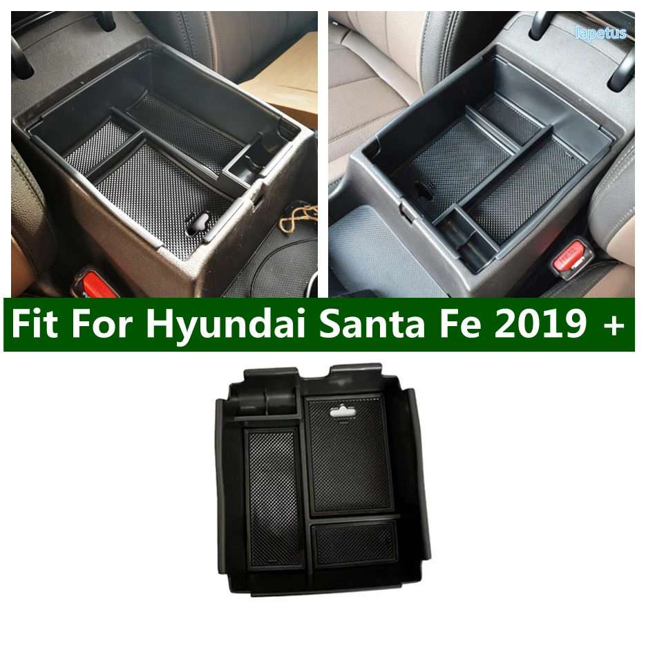 

Central Console Control Armrest Container Holder Tray Pallet Storage Box Cover Fit For Hyundai Santa Fe 2019 - 2023 Accessories