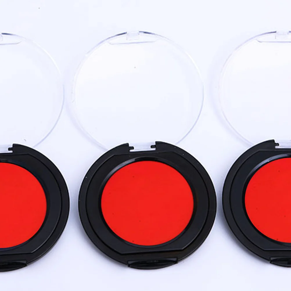 Mini Round Portable Oil-Based Ink Pad Reusable Office Financial Document Ink Stamping Supply Financial Stamp Pad