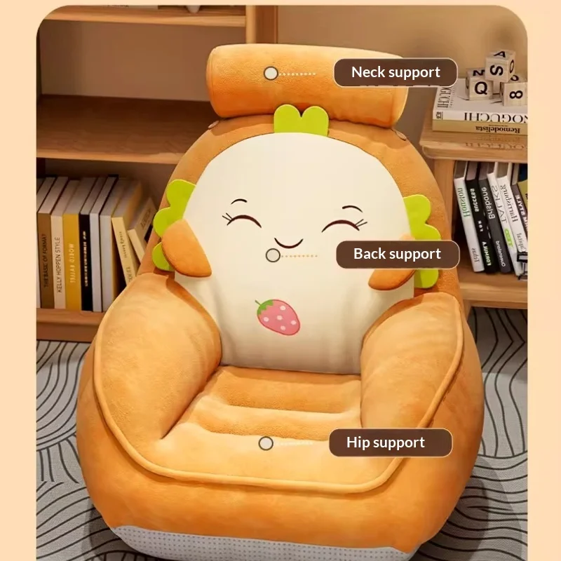 Divano per bambini Divano per bambini Poltrona Peluche Rimovibile Lavabile Copertura Pieghevole Sedile portatile Asilo nido Sala giochi Verde Grigio Giallo