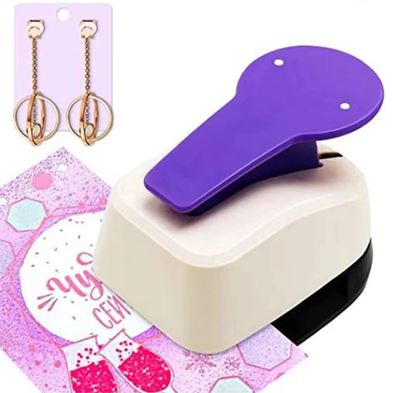 Earring Hole Puncher Earring Card Punch for Double Post Punch Craft Lever Punch Handmade Paper Punch 0.99 Inch Hole