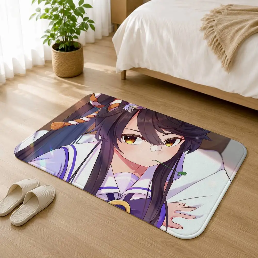 Umamusume-P-D N-Narita Brian Soft Comfortable Short Plush Rug Carpet mat Anti‑Slip Floor Mat Machine Washable Home Decor