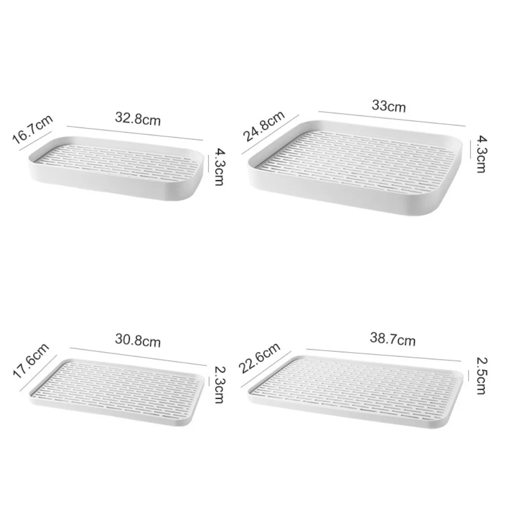 New Plastic Drain Tea Tray Detachable Double-layer Water Cup Drain Plate Tableware Storage Serving Plate Kitchen