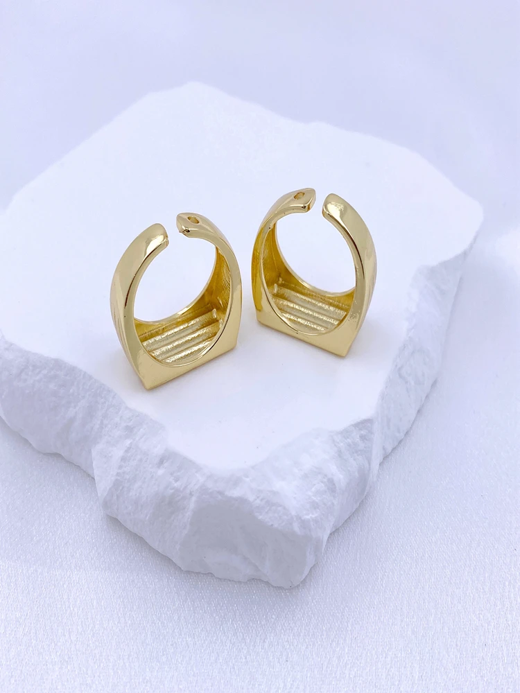 Fashion Thickness Yellow Gold Plated Women Jewelry Ring image 5
