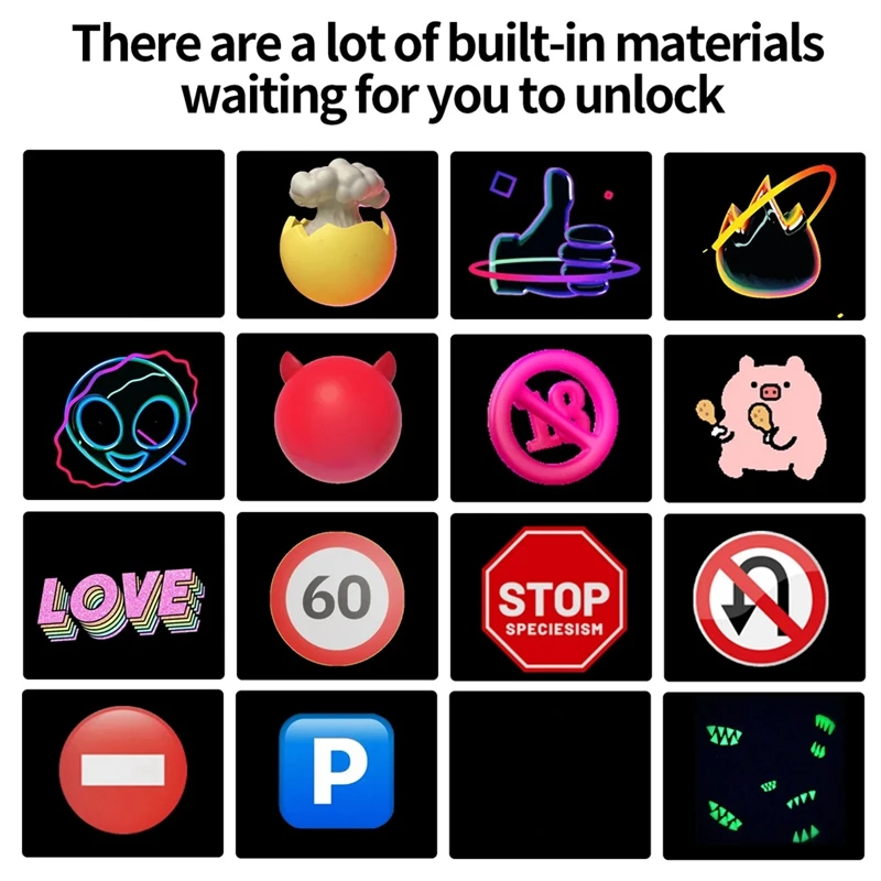 مصباح لوحة ليد بكسل ذكي ، مصباح RGB سهل الاستخدام ، تحكم في تطبيق البلوتوث ، تطبيق جرافيتي ، ديكور غرفة المنزل ، شاشة نصية ، شاشة سيارة ، 32X ، 32 USB