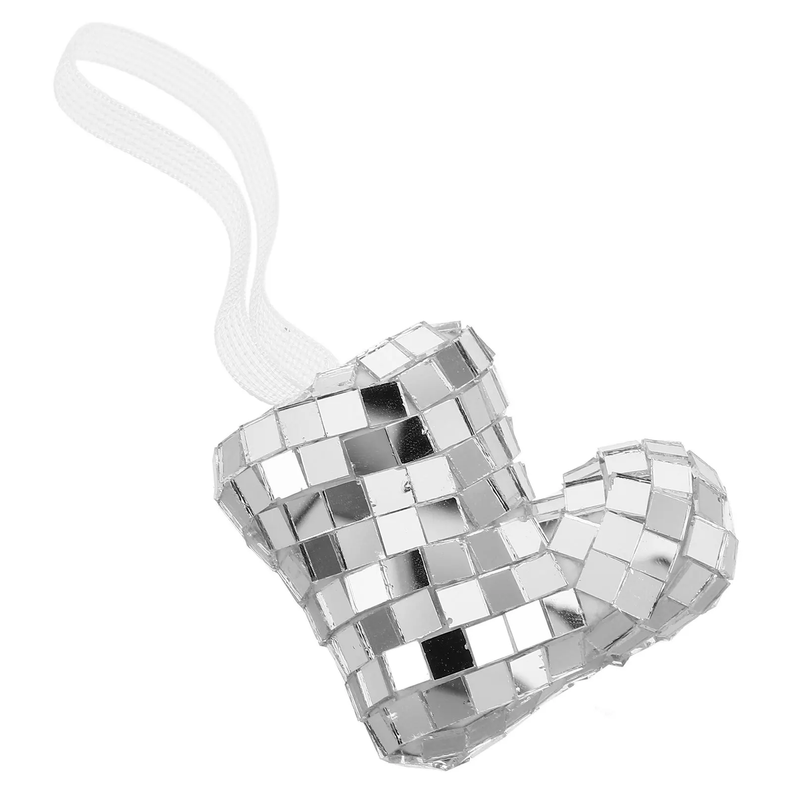 

Christmas Decorations Party Favor Disco Boot Tree Glass Hanging Ornament Silver