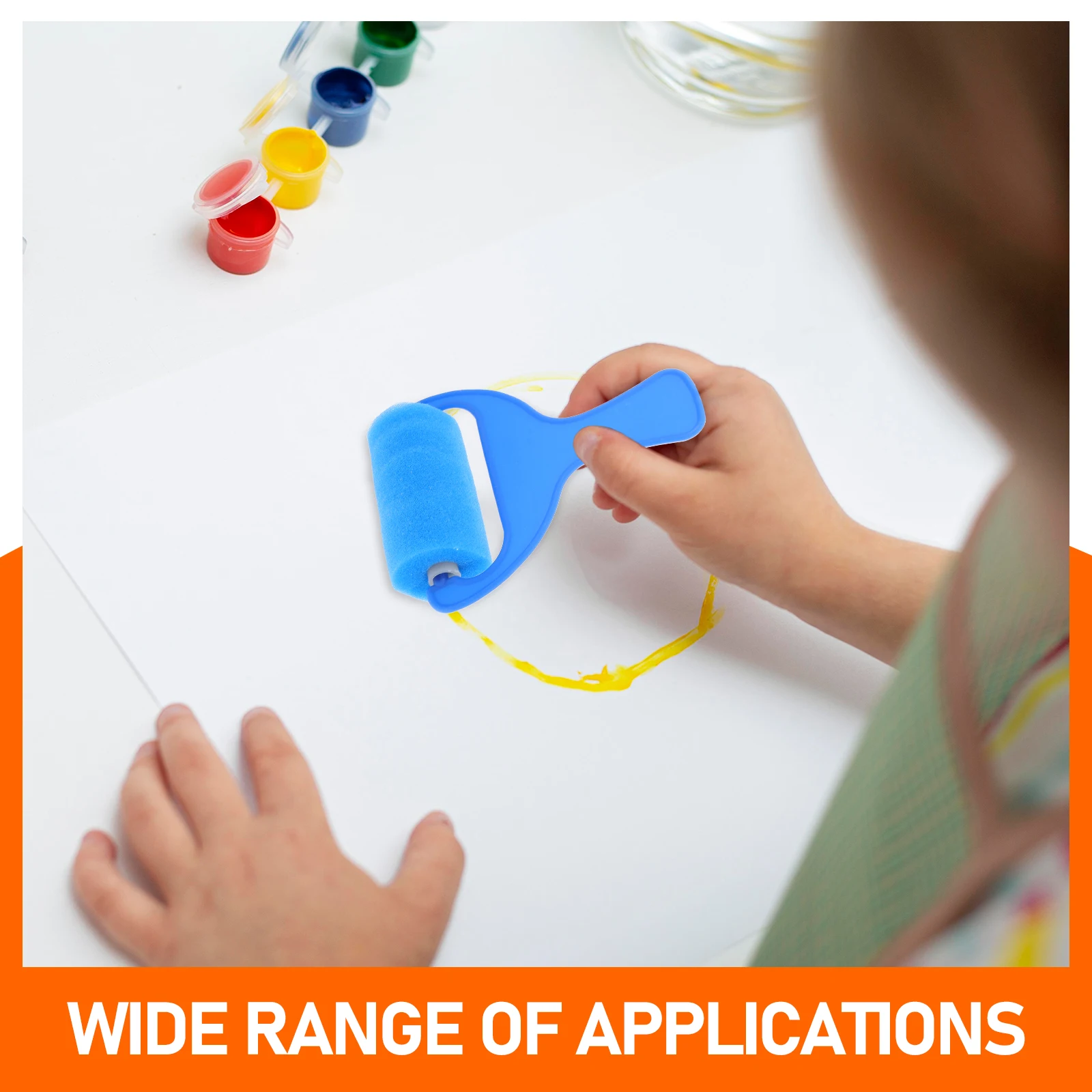 

4 Pcs Wide Handle Brush Kid Painting Tools Kids Supplies DIY Roller The Circle Sponge Drawing Child