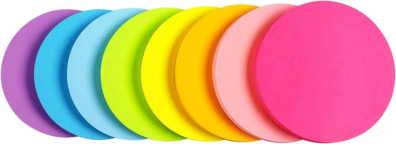 

8 Color Sticky Notes Pads 75 Sheets Each with Smooth Writing Paper for Office School