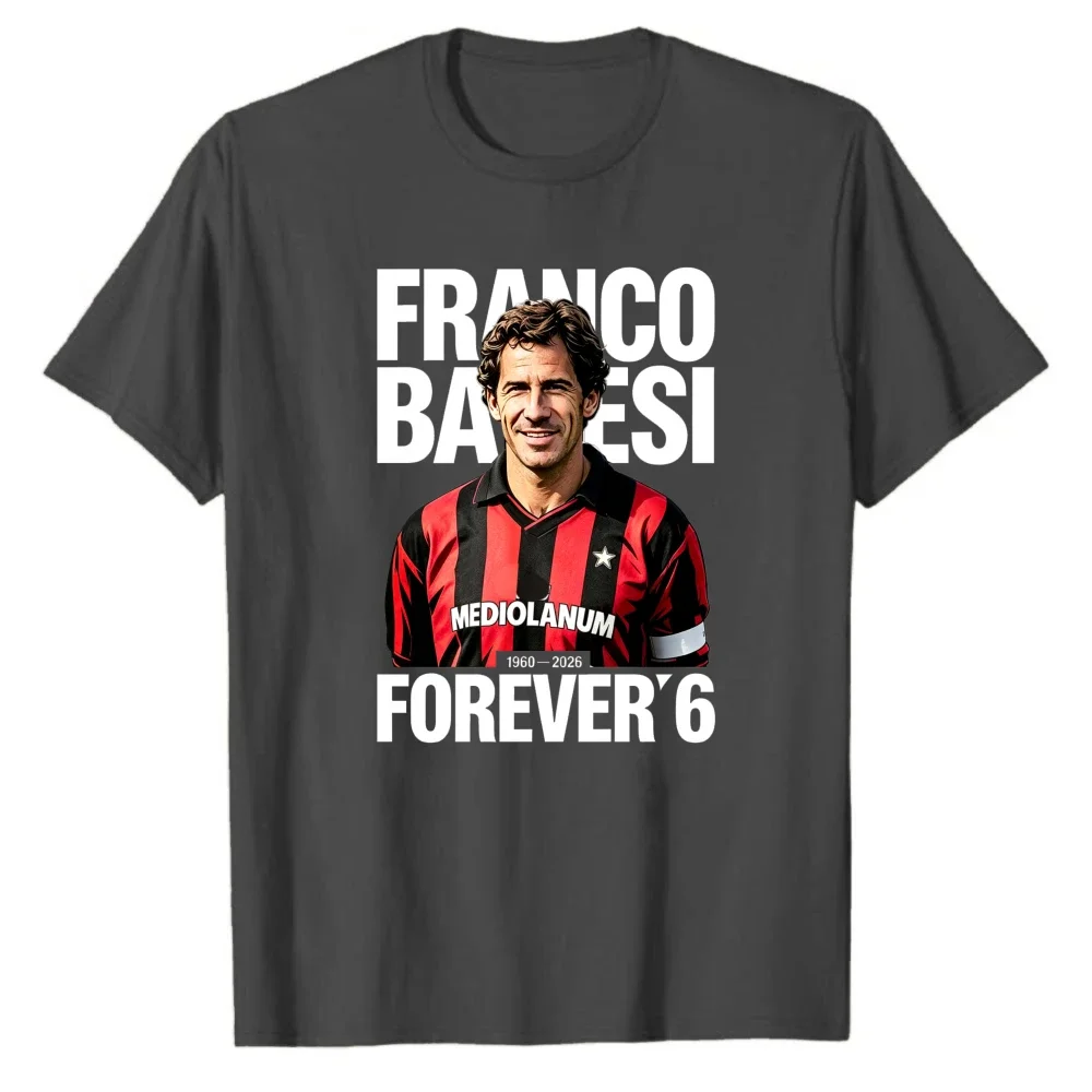 Thank You for Coming R.I.P. Franco Baresi Football Legend Pure Cotton Graphic Tee Classic Memorial Souvenir Gift for Adult Fans