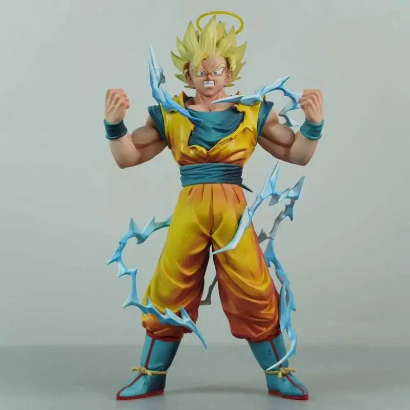 30cm-ドラゴンボールz-ワノ国衣装-超サイヤ人2号悟空-アニメフィギュア-ハロー・ライトニング・パワー・オーラエフェクト付き-コレクタブルスタチュー-おもちゃモデル