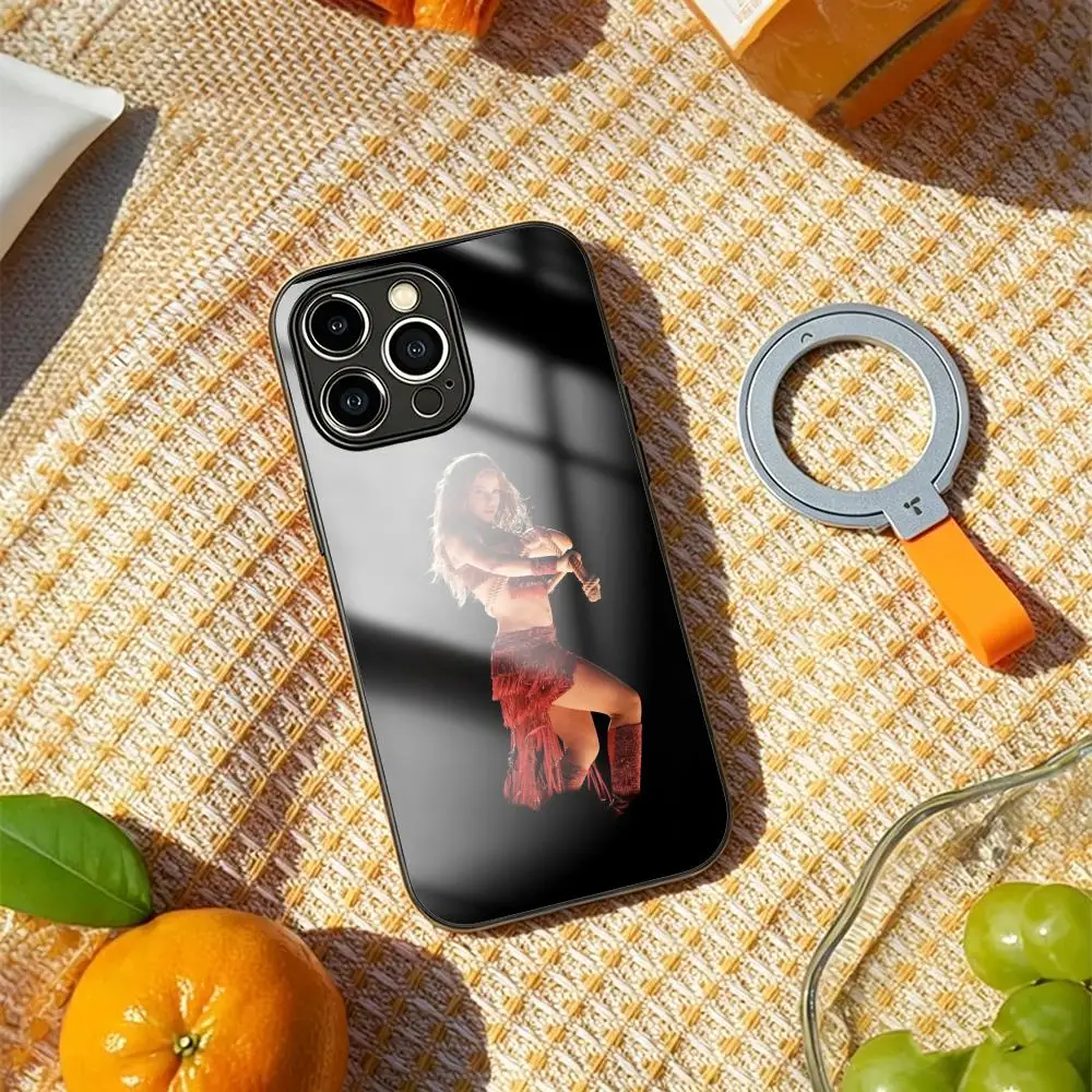 Чехол для телефона Star Cool singer S-Shakiraes для iPhone 17 Air, 16, 15, 14, 13, 12, 11 Plus, Mini, Pro, Max, стеклянный магнитный чехол