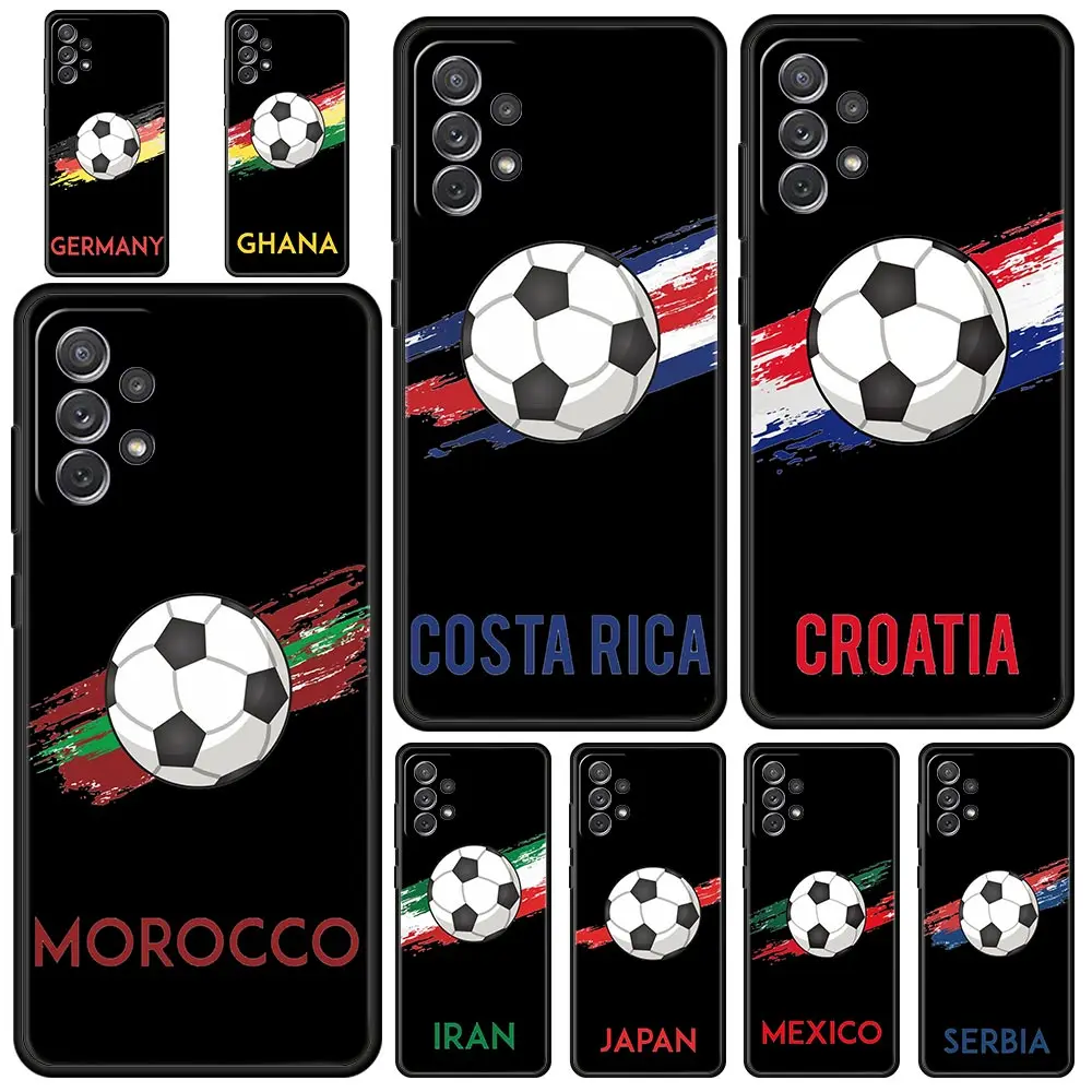 

Country Soccer Morocco Football Phone Case for Samsung A51 A71 A21S A12 A11 A31 A52 A41 A32 A01 A23 A33 A53 A73 A03 A13 5G Cover