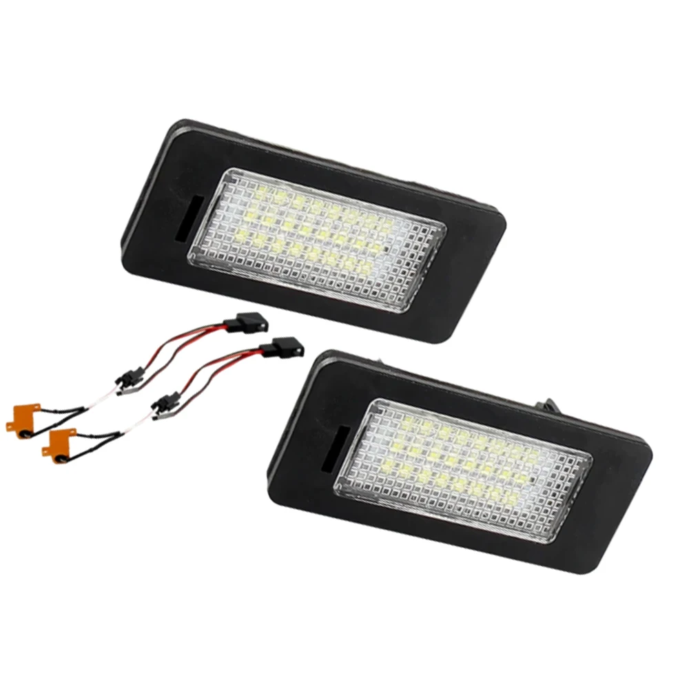 

12 В 2 шт. светодиодные лампы номерного знака для Audi Volkswagen Porsche Seat 8T094302 8D9943021G 8D9943021H 8D9943021F белый свет