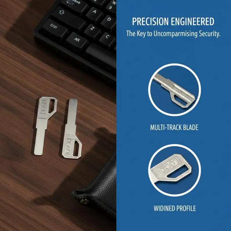 Smart Lock Key Blanks Burr Free High Quality Flat Key Blade Compatible with Popular Fingerprint Lock Models Home Use