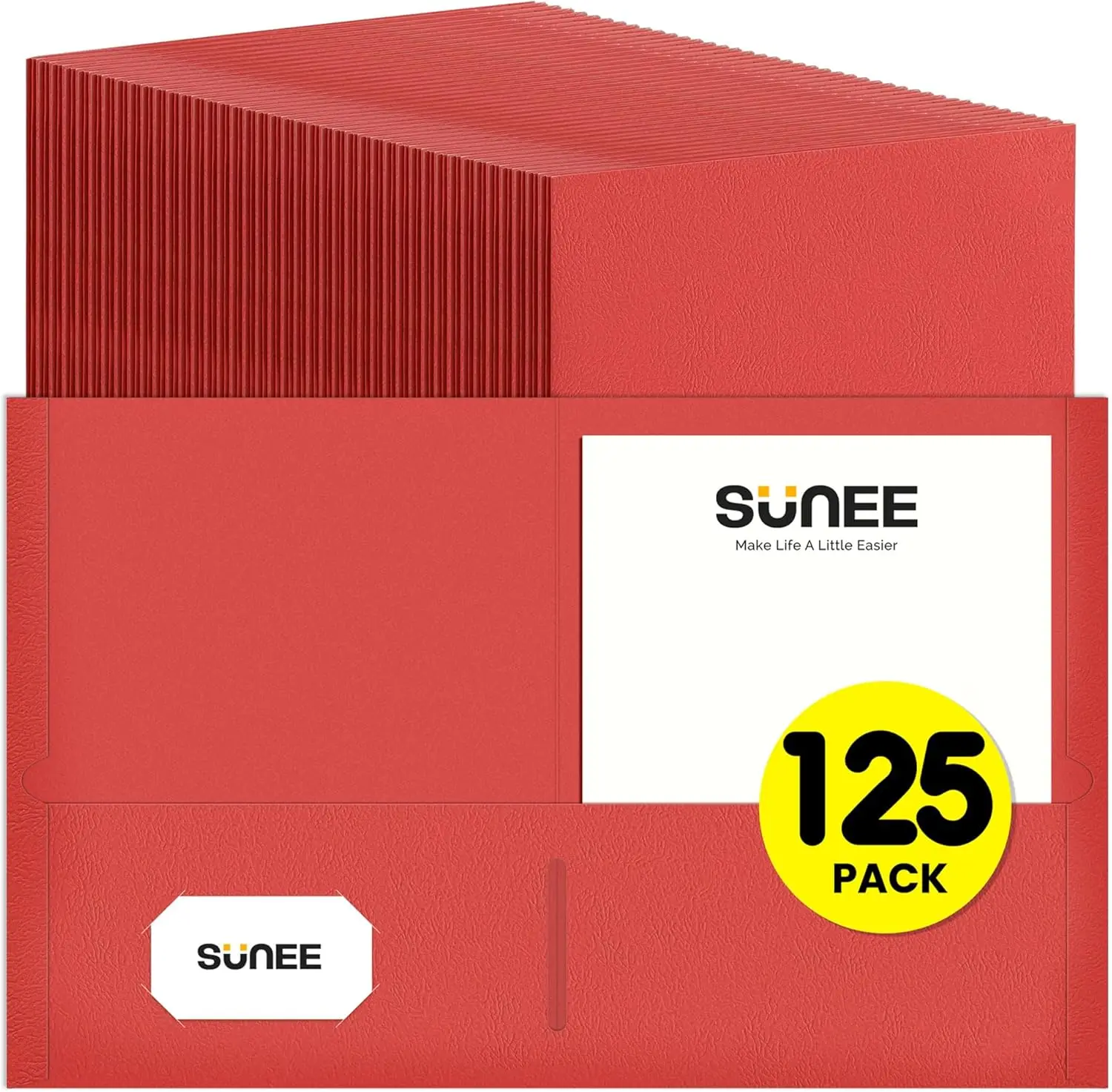 

Красные папки с двумя карманами, 125 штук, для бумаги формата Letter, прочные, для школы, офиса, дома, для организации документов