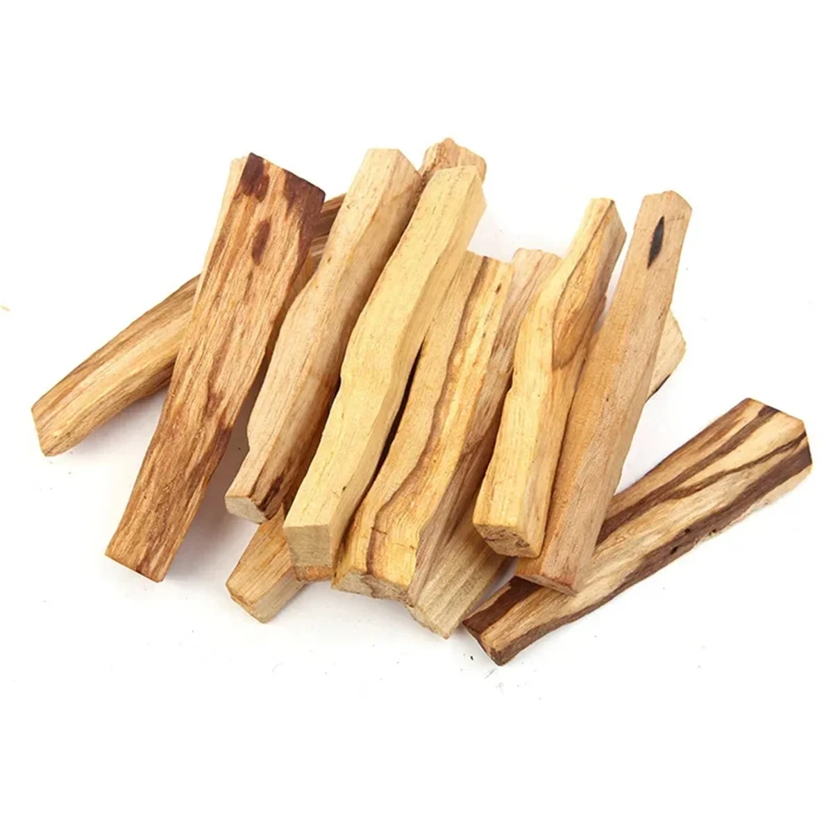 Bâton Palo Santo Naturel pour Purifier, Nettoyer, Guérison, Méditation et Instituts Soulignés, Bâton Unique 2-4.5G, 10Pcs
