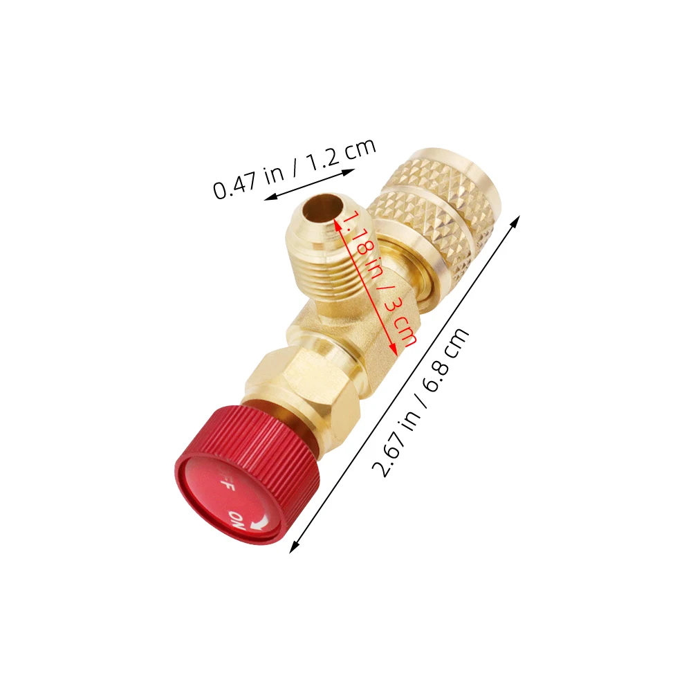

2pcs Copper Refrigerant Charging Valve for R410 Air Conditioner Adapter with Ergonomic Handle Easy Installation