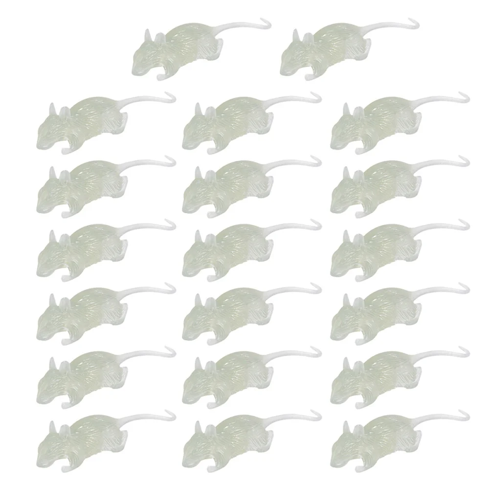 Halloween Prank Toy 20Pcs Luminous Mouse Model Artificial Rodent Trick Props Funny Gag Gift for Party Pranks and Jokes